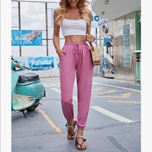 Women's Juniors Jogger Pants Drawstring Waist Hiking Outdoor Sweatpant XL